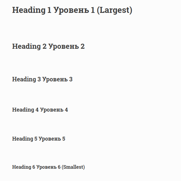 Как отображаются заголовки